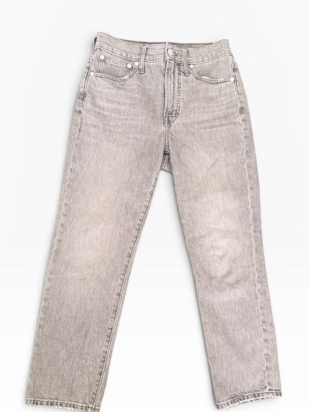 Madewell The Perfect Vintage Jean- High Rise Cropped- 26P- Gray
